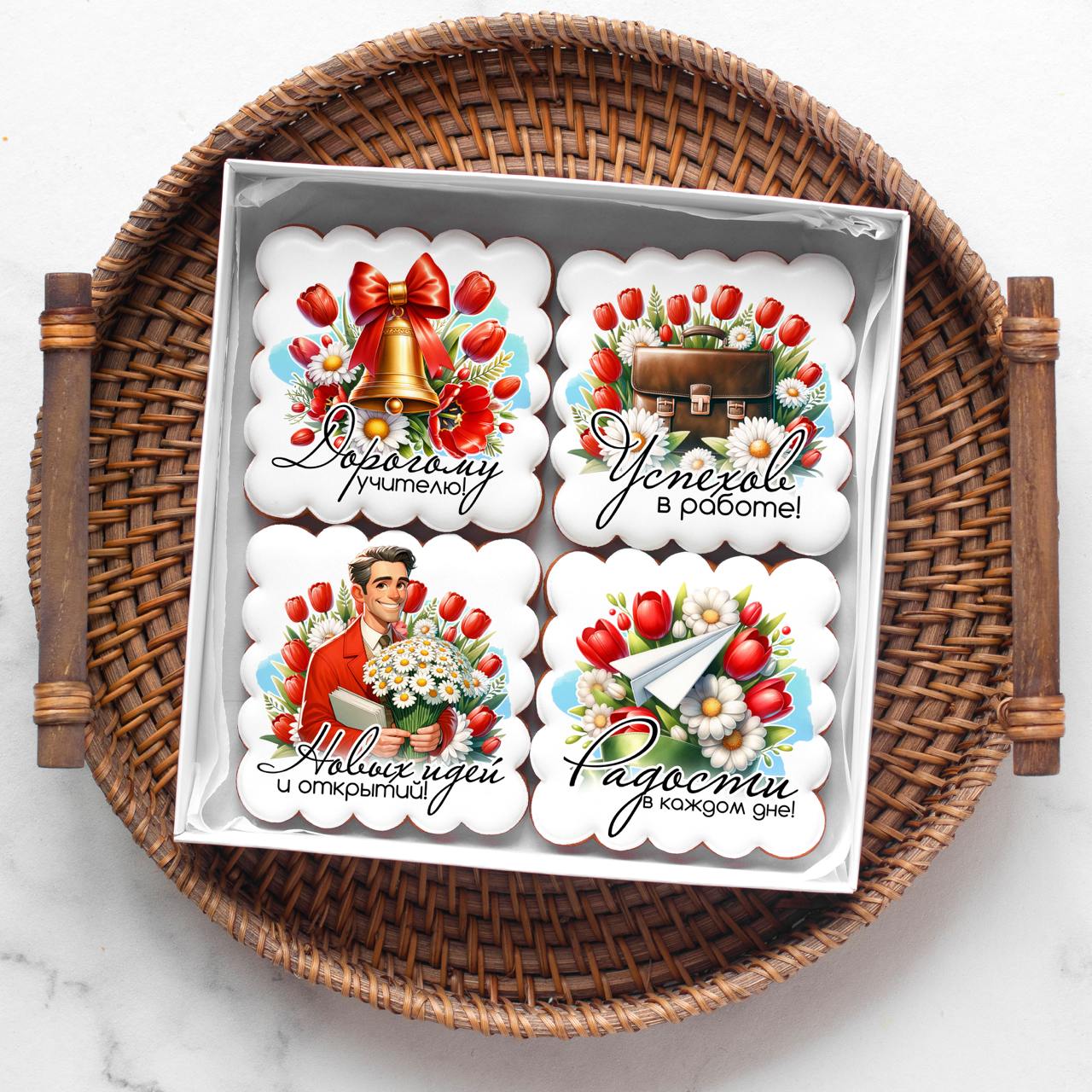 Тюльпаны с ромашками